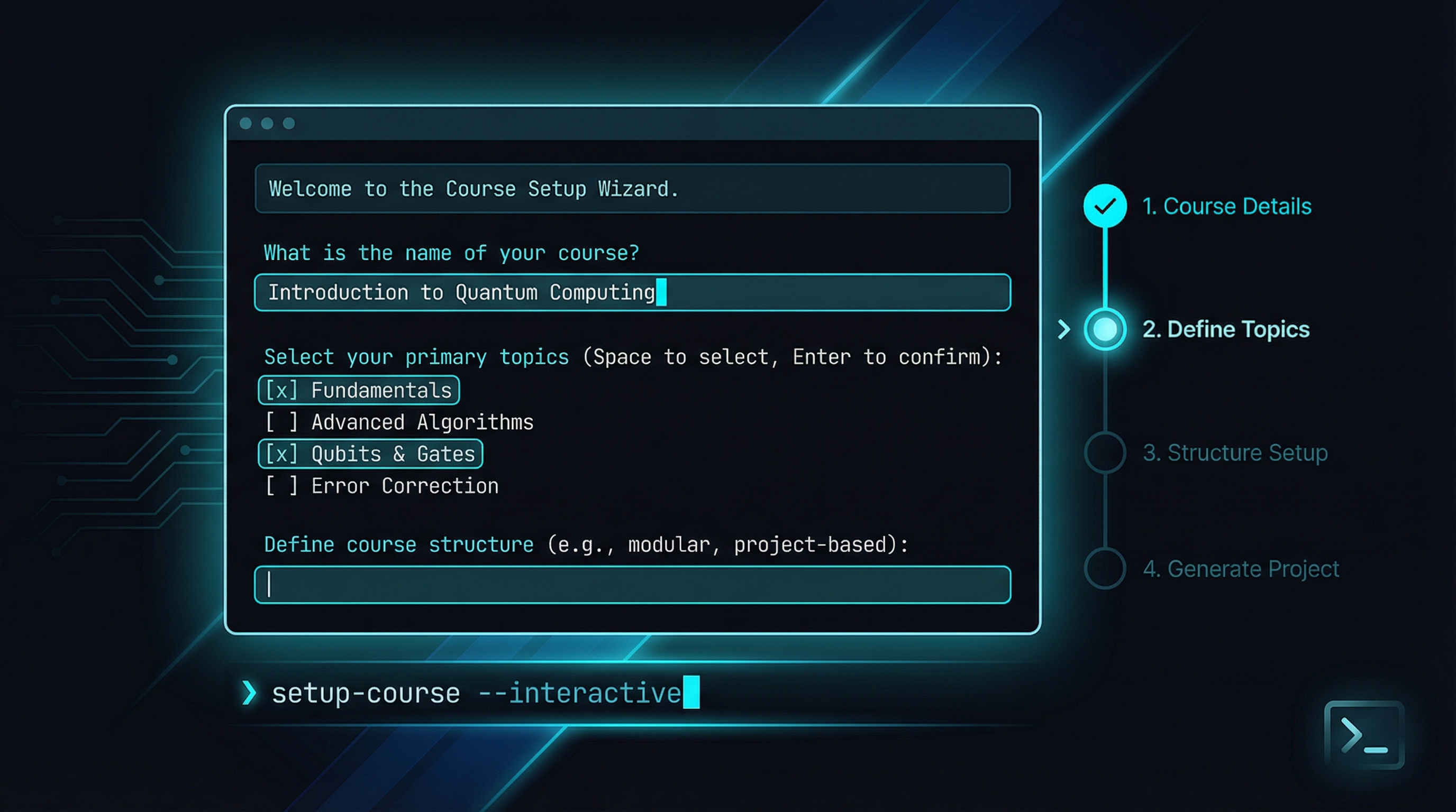 Interactive CLI Wizard